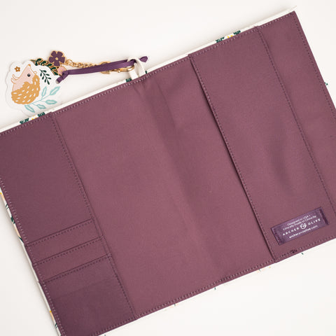 Vegan Leather Floral A5 Notebook Cover - Archer and Olive