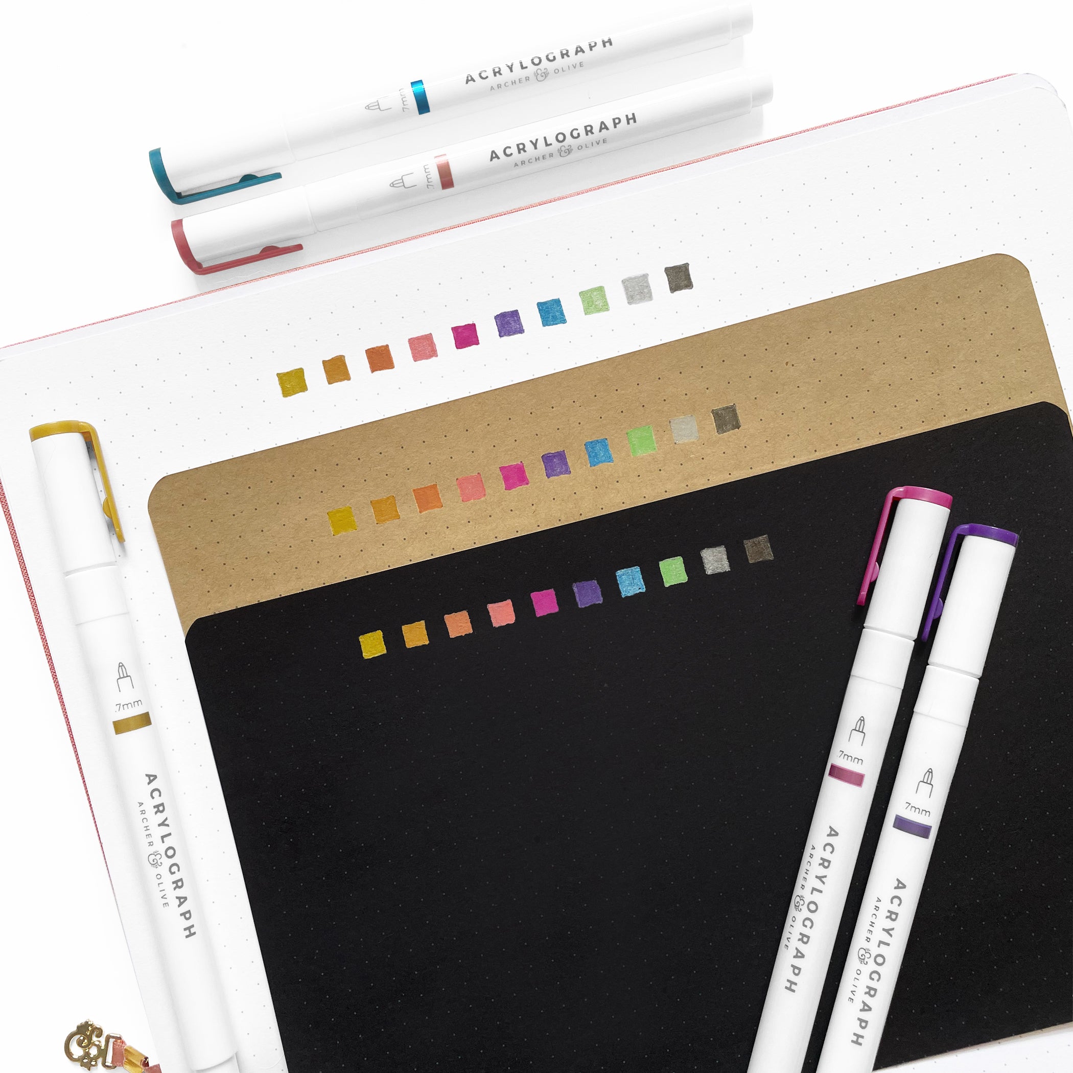 Acrylograph Pens Metallic Collection 3.0 mm Tip - Archer and Olive