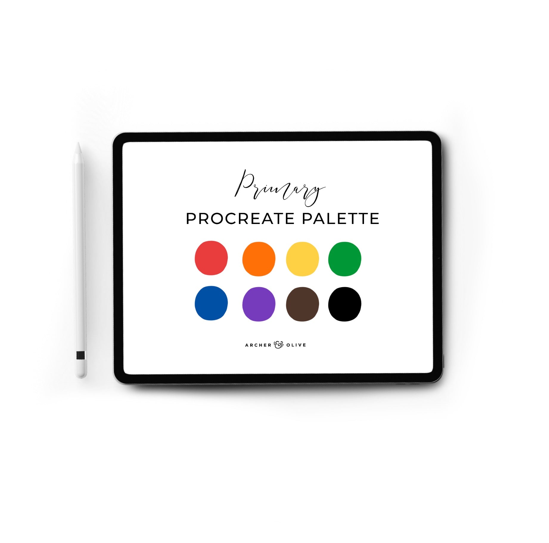 Procreate Swatch - Primary Color Set - Archer and Olive