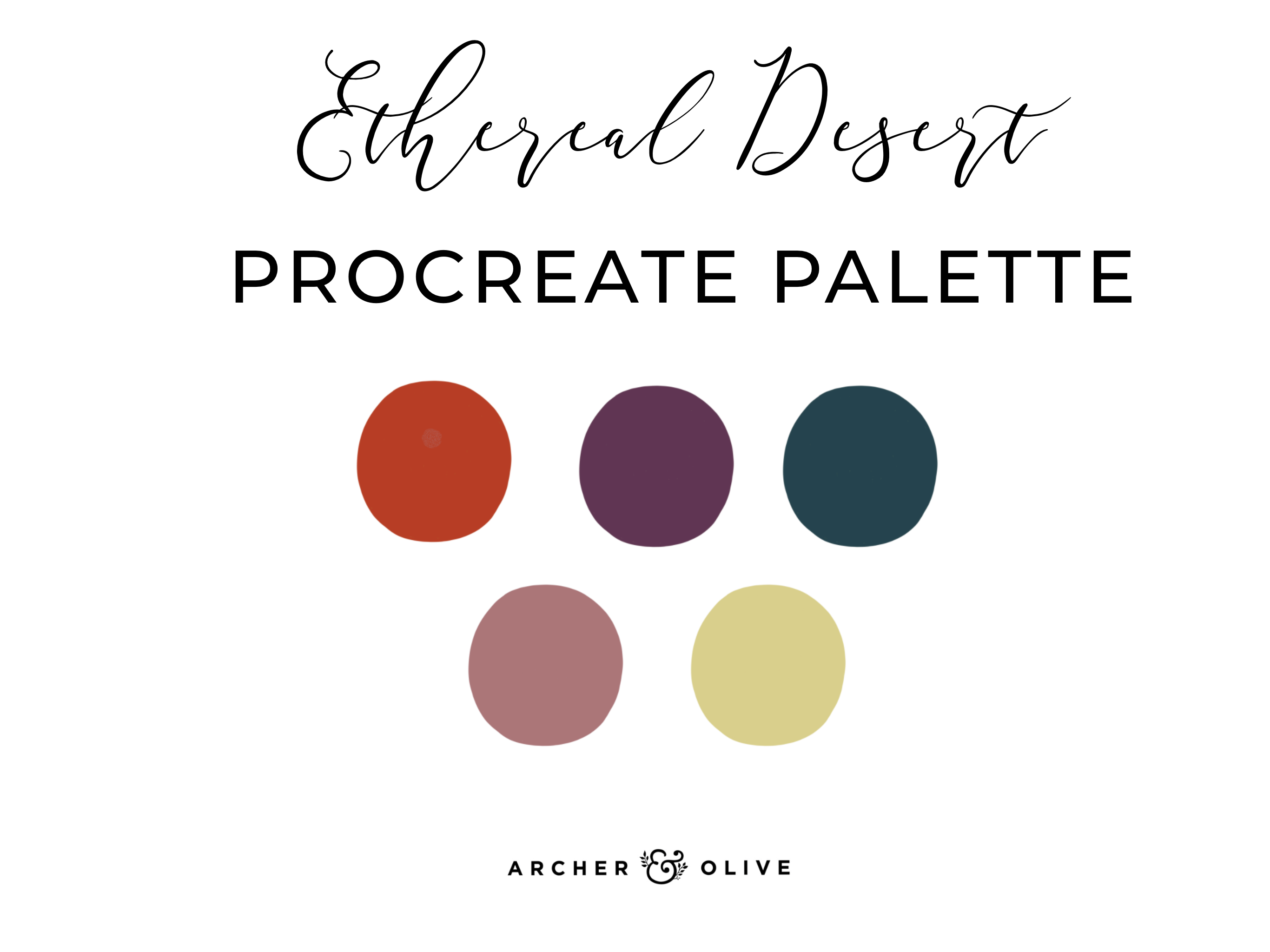 Procreate Swatch - June Sub Box - Ethereal Desert - Archer and Olive