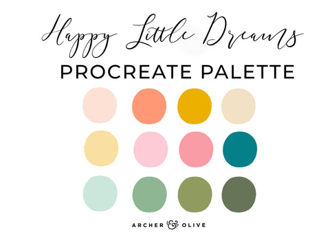 Procreate Swatch - Happy Little Dreams - Archer and Olive