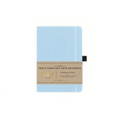 Pocket Size Dot Grid Notebook: Light Blue with Kraft Pages - September 2021 Sub Box - Archer and Olive