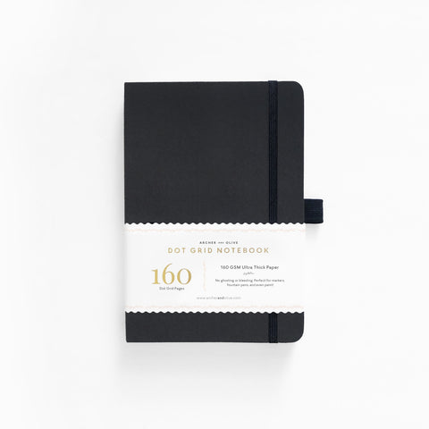 B5 Black Dot Grid Notebook - Archer and Olive