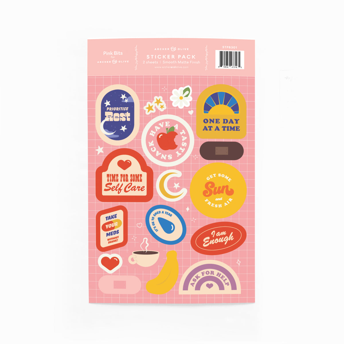 PinkBits Stickers - Archer and Olive