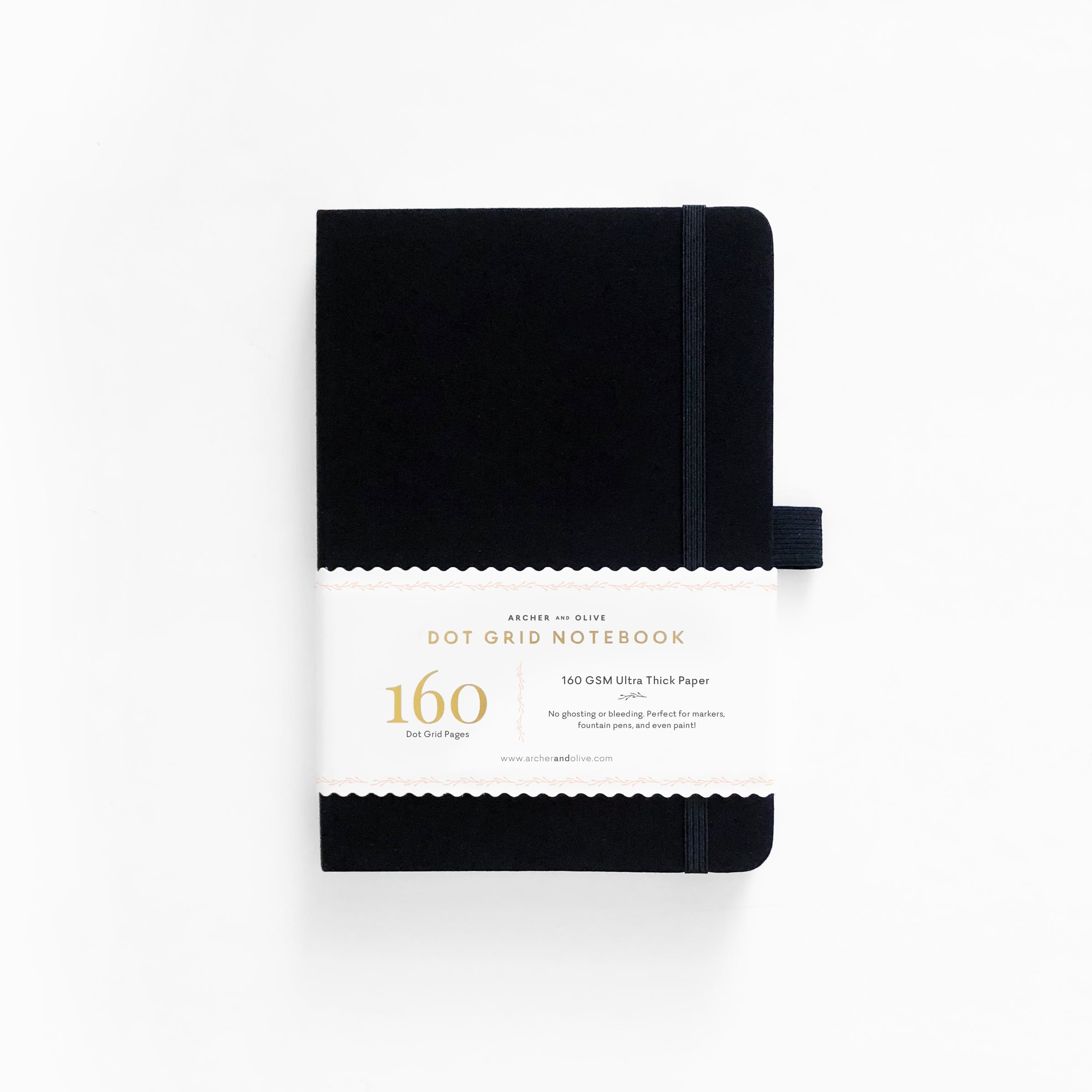 A5 Black Dot Grid Notebook - Archer and Olive