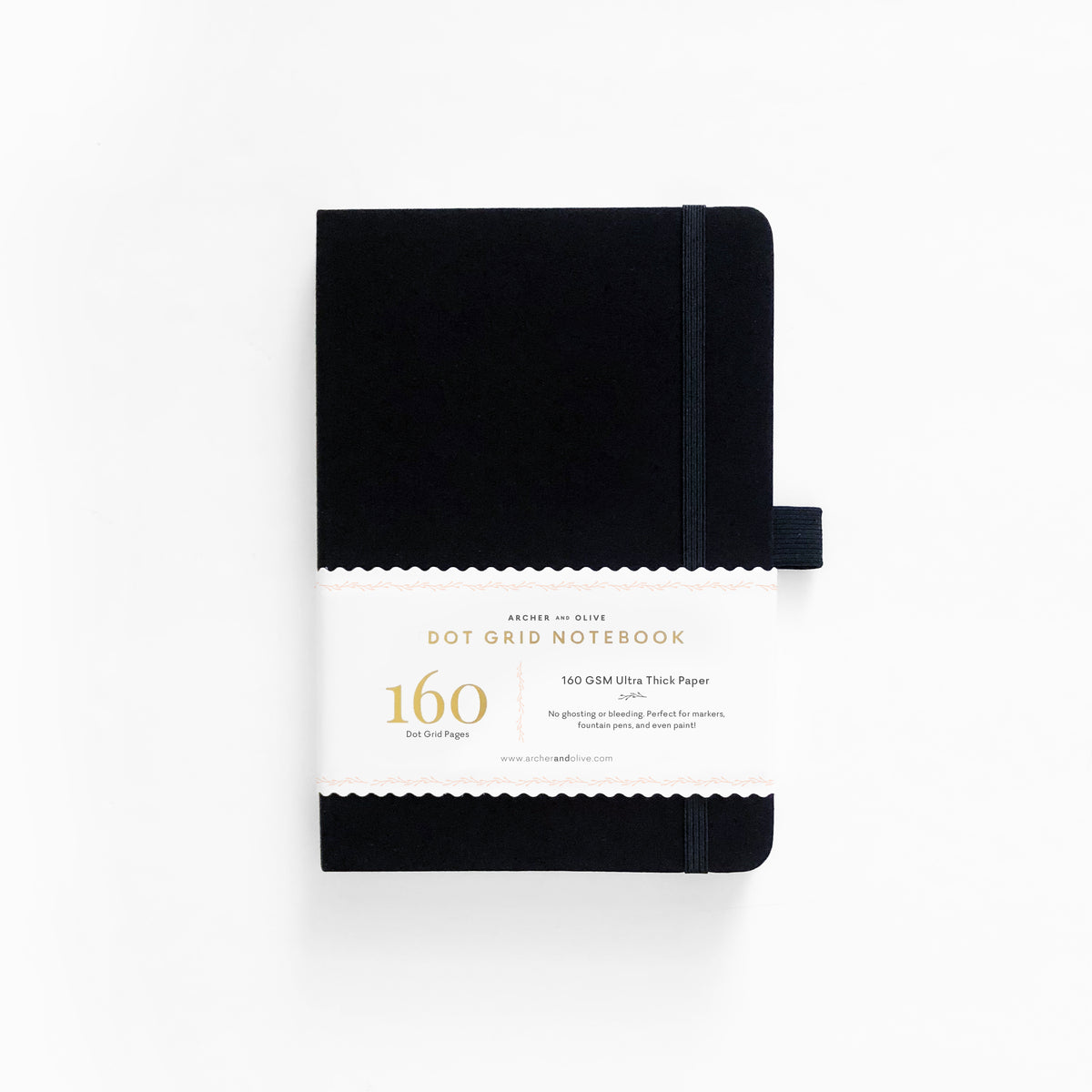 A5 Black Dot Grid Notebook - Archer and Olive